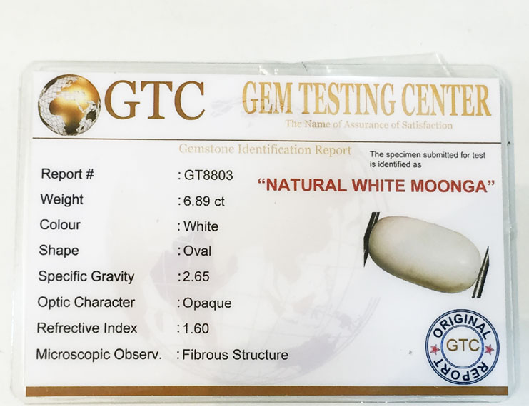 7.60 ratti/6.89 ct Natural Certified  White Coral/सफ़ेद मूंगा